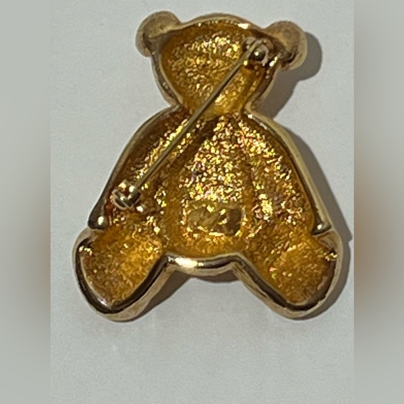 Lady Remington Teddy Bear Brooch Pin 1.5"L x 1.25"W x 0.25"H - Picture 7 of 12